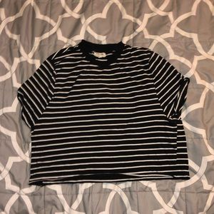 Black and white crop top